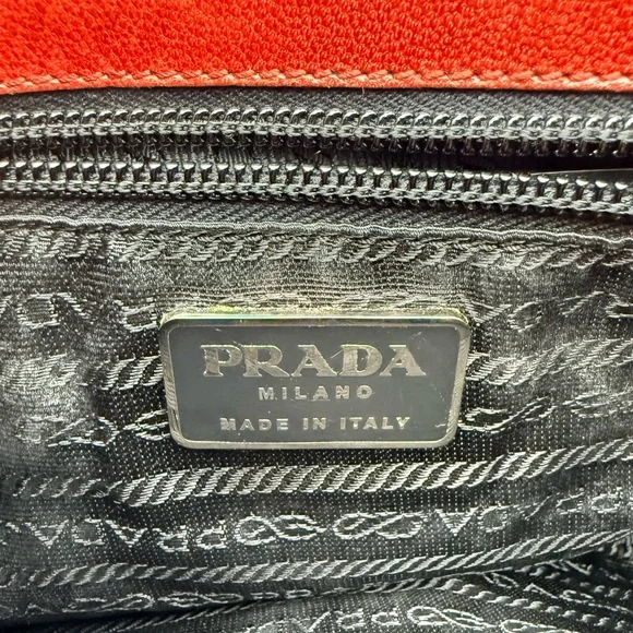 VINTAGE Prada Madras Bachel Leather Flap Bag - Porpora Red Tortoise - Picture 13 of 15